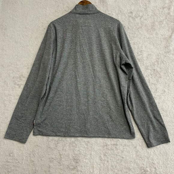 NEW Gerry Men's Size L Long Sleeve 1/4 Zip Pullover Gray Mock neck Sweatshirt - Picture 3 of 9